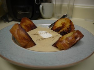 Sweet Corn Soup with Crouton 