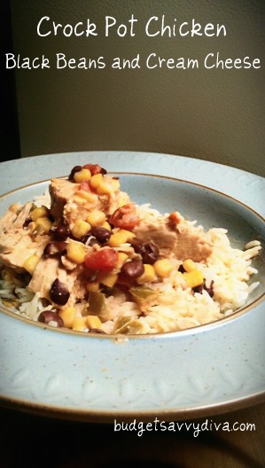 Crock Pot Chicken With Black Beans and Cream Cheese
