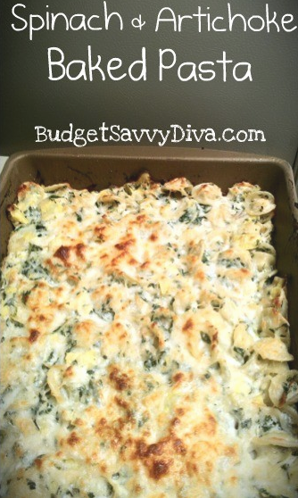 Spinach and Artichoke Baked Pasta