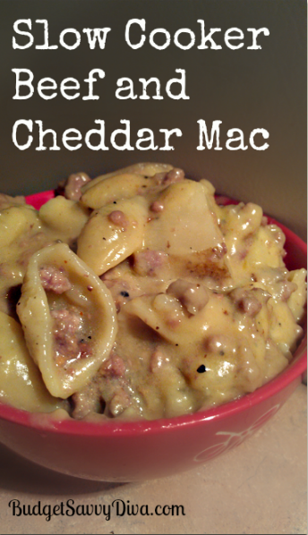 Slow Cooker Beef and Cheddar Mac Recipe