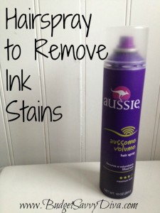 Hairspray on Ink Stains