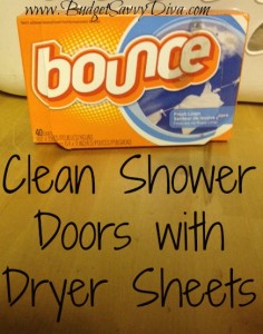 Shower Door Dryer Sheets