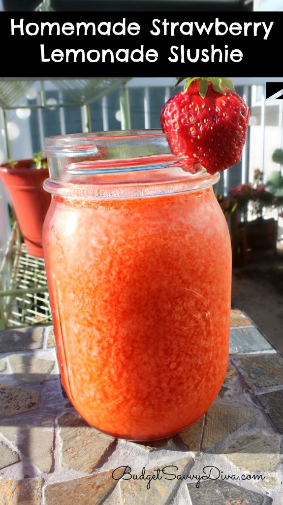 Homemade Strawberry Lemonade Slushie Recipe 