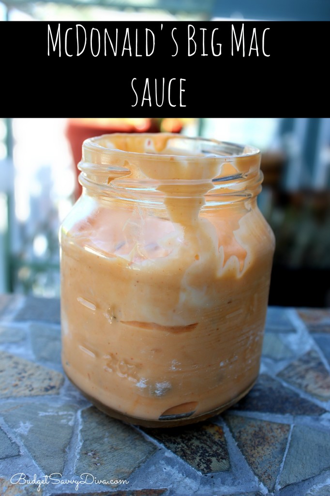 Copy Cat Recipe - McDonald's Big Mac Sauce 