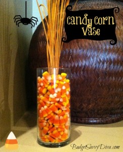 DIY Candy Corn Vase - Budget Savvy Diva