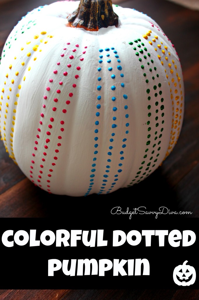 Colorful Dotted Pumpkin Craft 