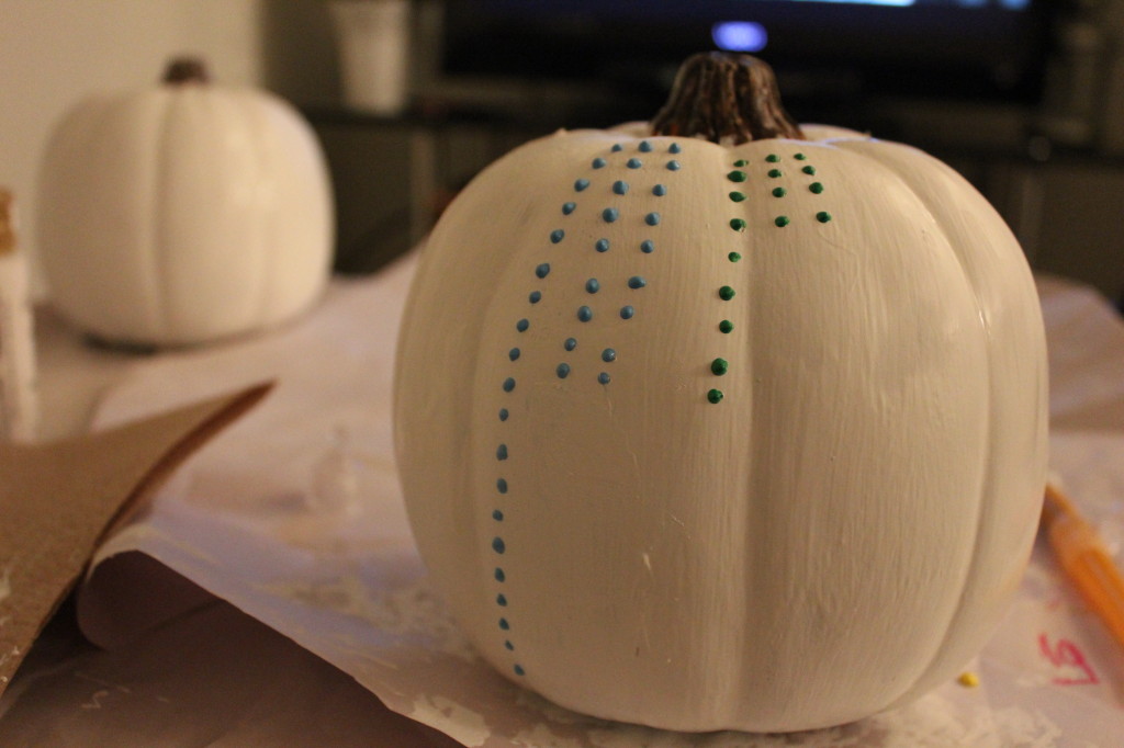 Colorful Dotted Pumpkin Craft 