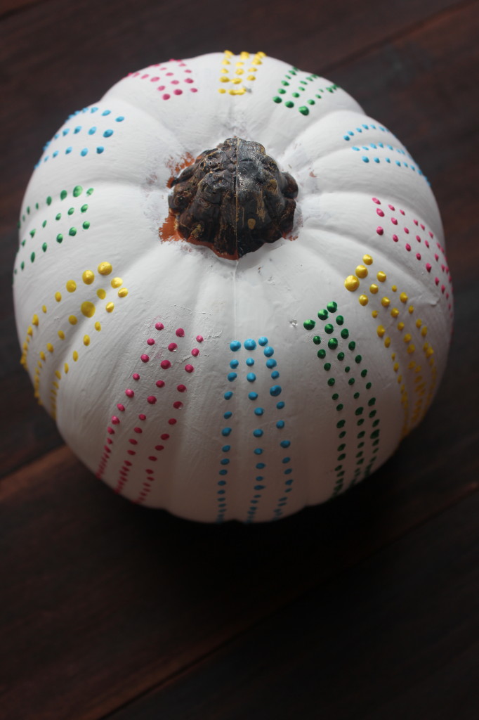 Colorful Dotted Pumpkin Craft 