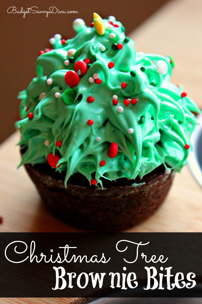 Christmas Tree Brownie Bites Recipe 