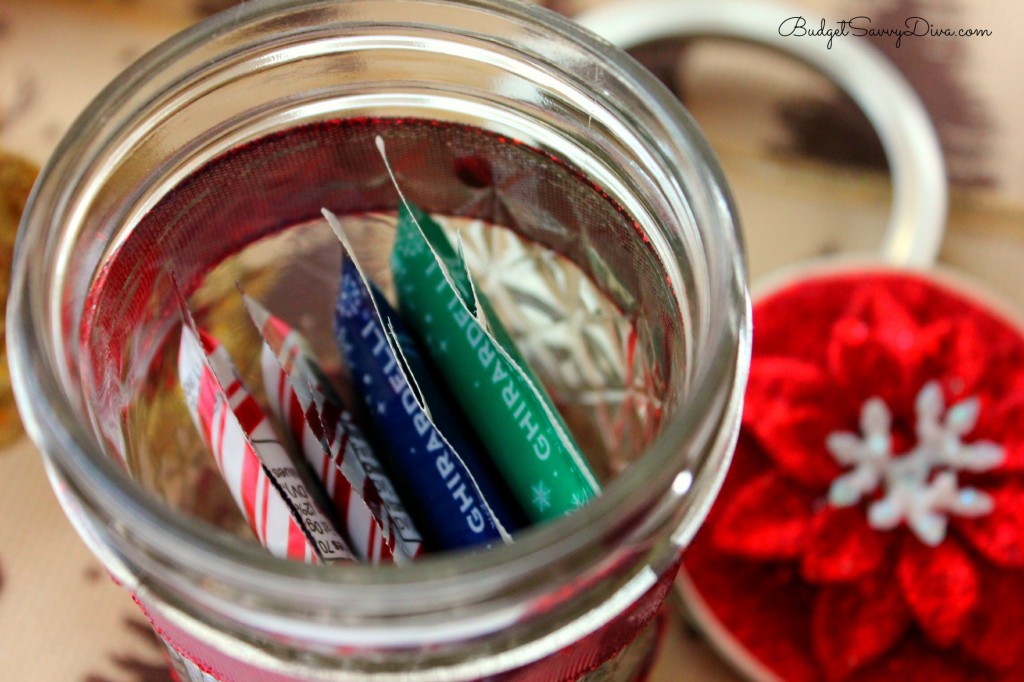 Mason Jar Christmas Candy Holder 