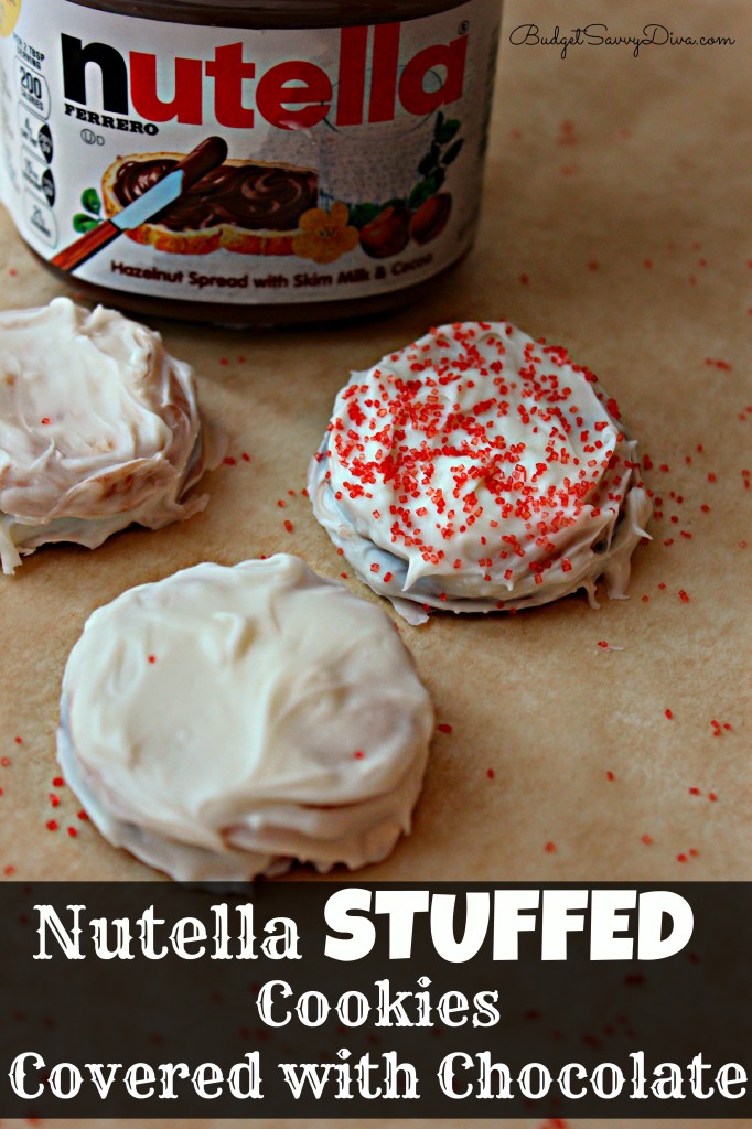 Nutella Stuffed Cookies Covered With Chocolate 