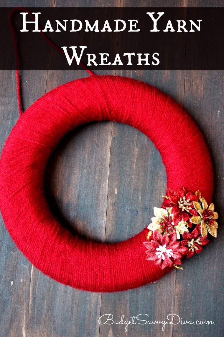 How To Make A Handmade Yarn Wreath Budget Savvy Diva