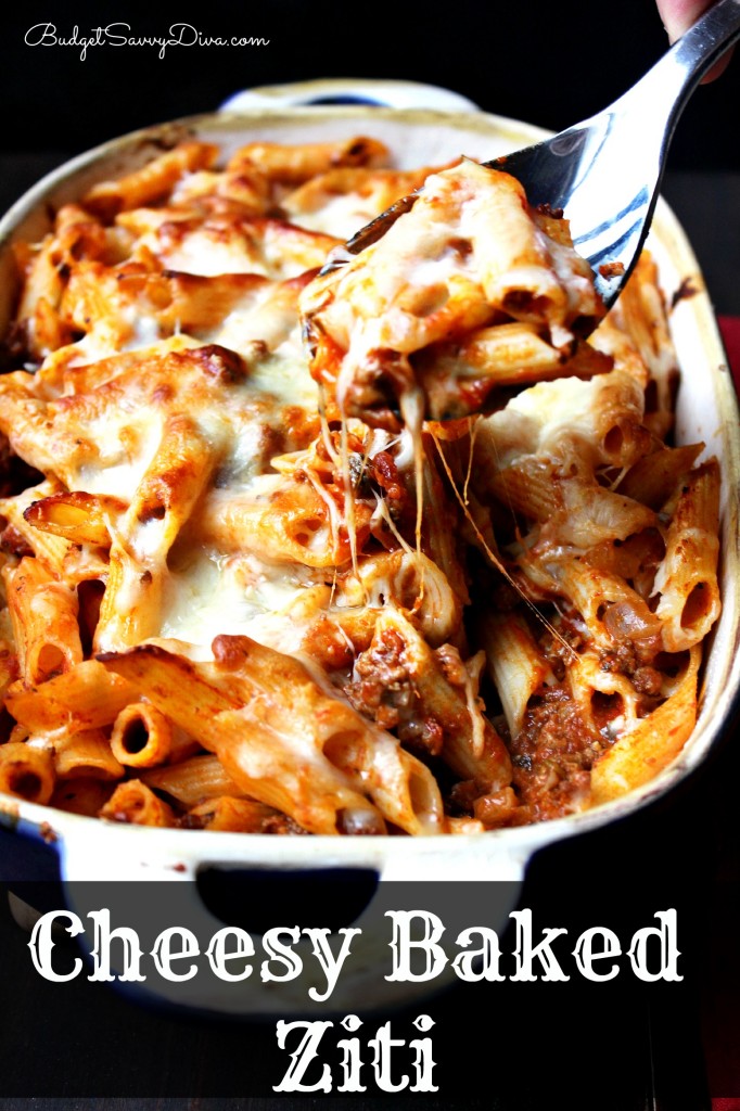 Cheesy Baked Ziti Recipe , gluten free baked ziti, Italian baked ziti