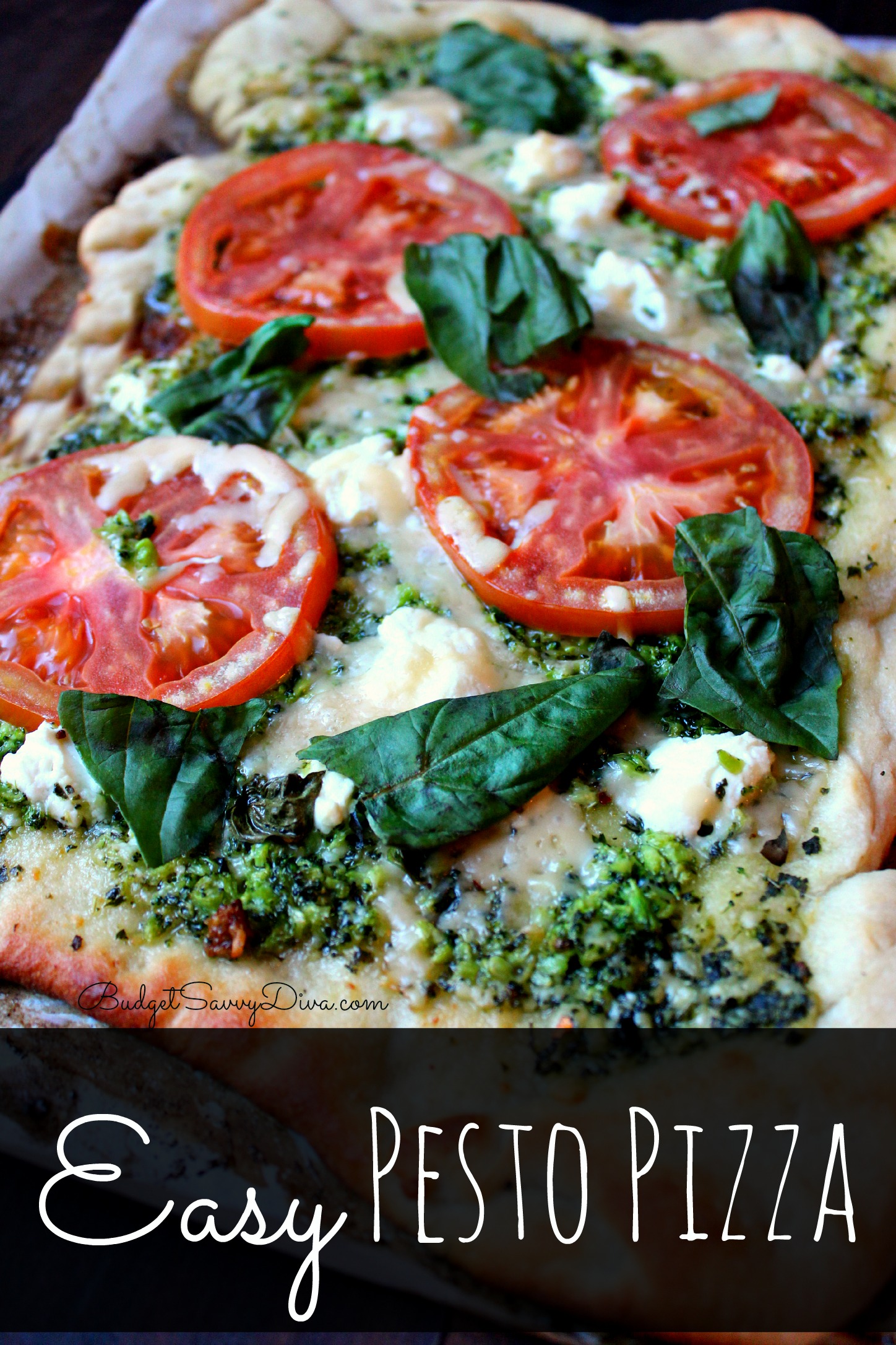 Easy Pesto Pizza Recipe - Budget Savvy Diva
