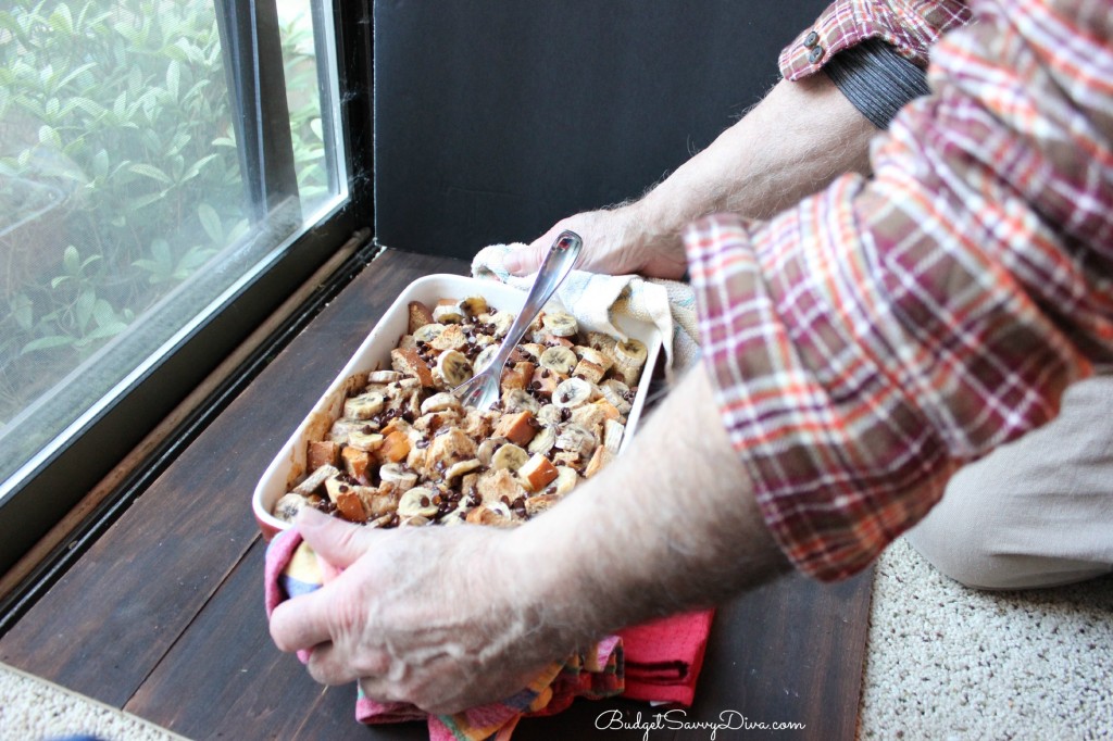 Chocolate, Peanut Butter, Banana French Toast Casserole Recipe 