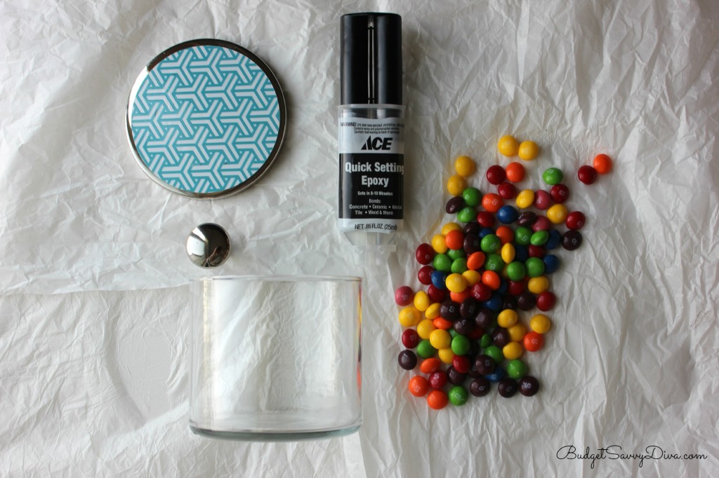 DIY Candy Jar by Upcycle Bath & Body Works Jars