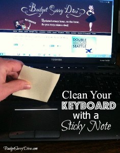 How to Use a Sticky Note to Clean Your Keyboard - Budget Savvy Diva