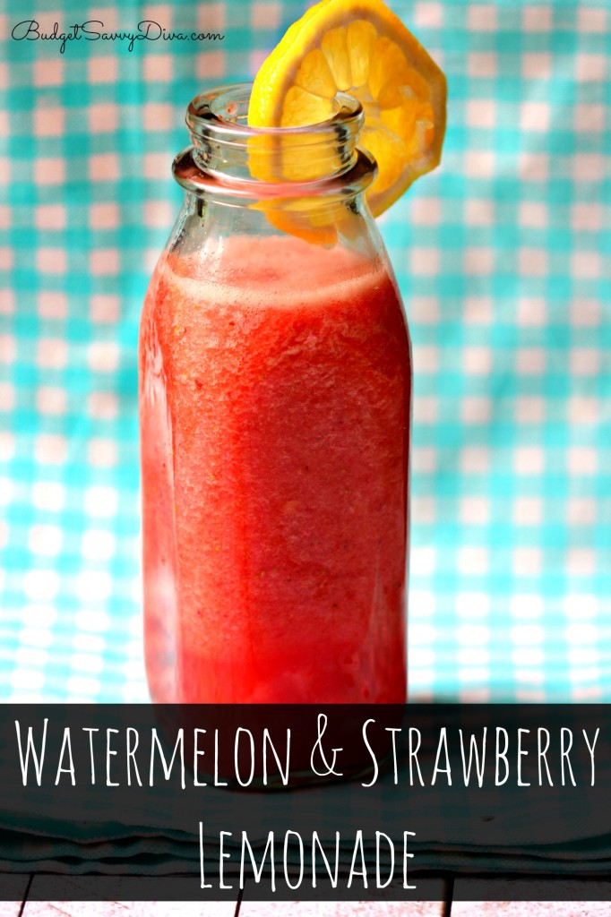 Watermelon and Strawberry Lemonade Drink Recipe 