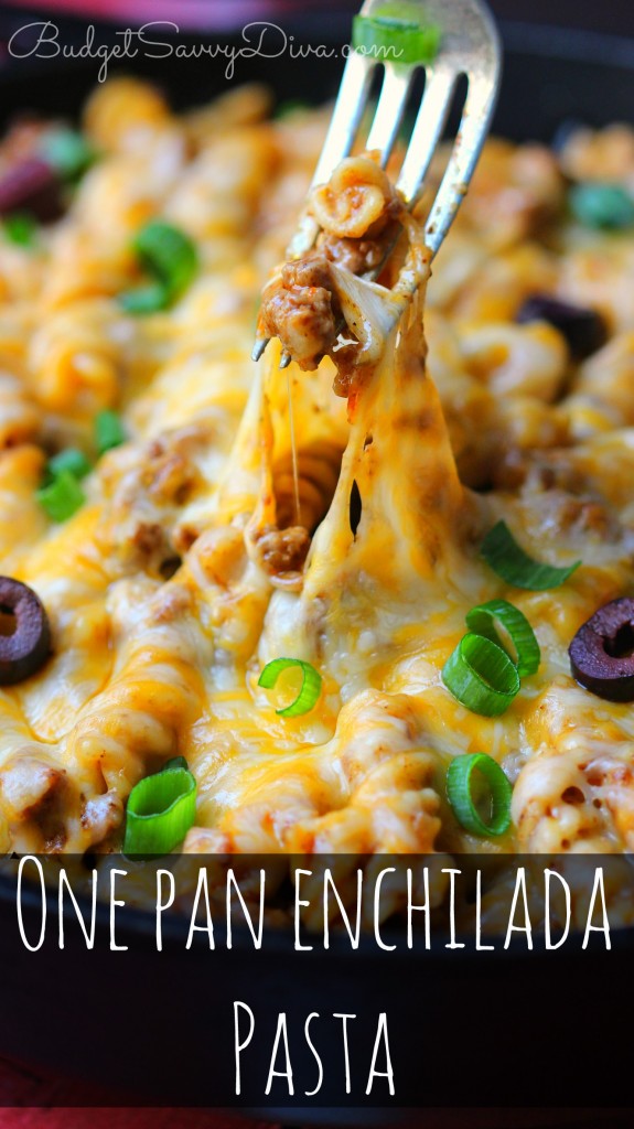 One Pan Enchilada Pasta Recipe 