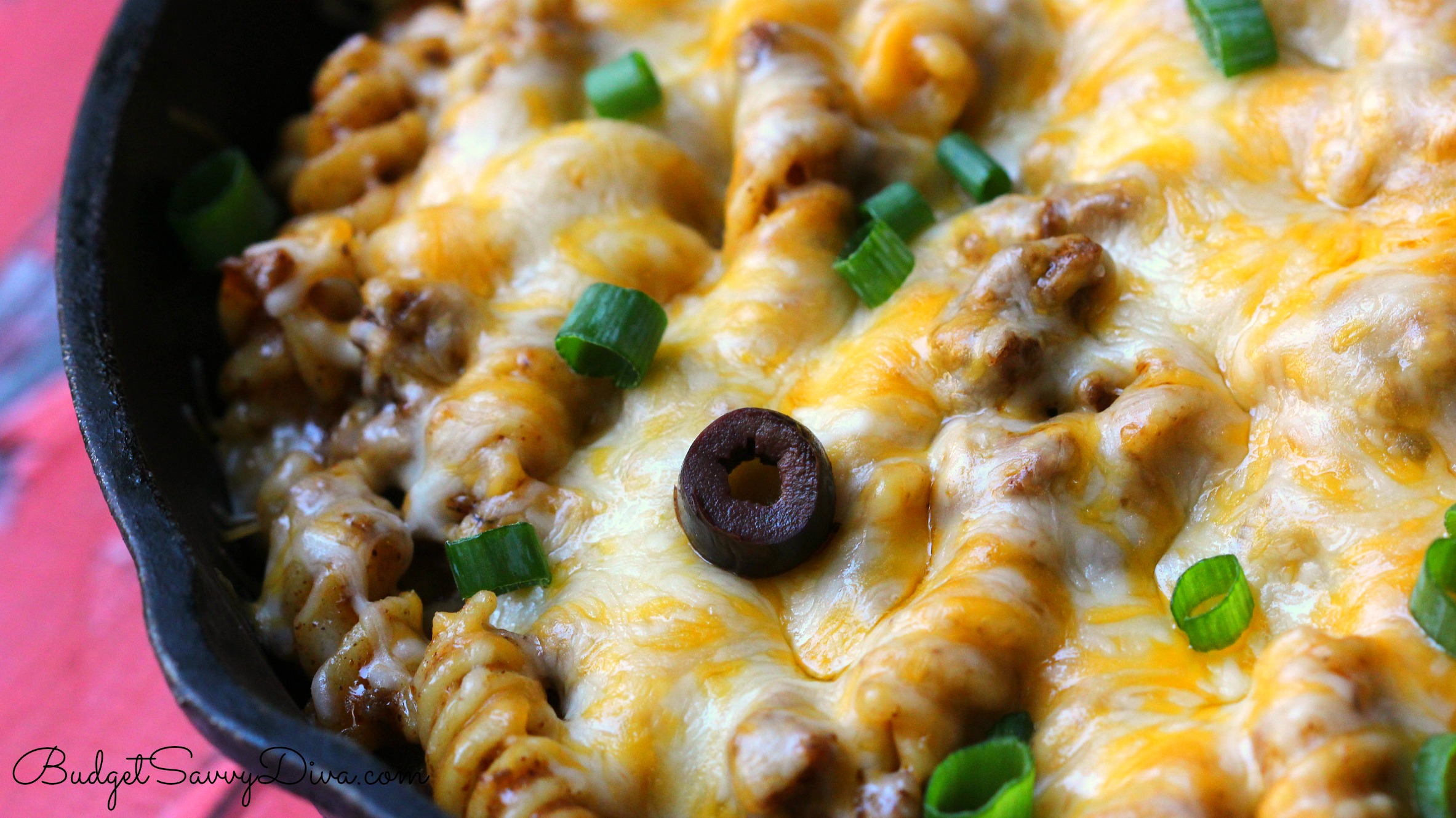 One Pan Enchilada Pasta Recipe Budget Savvy Diva