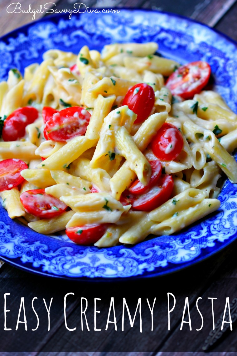 Easy Creamy Pasta Recipe - Budget Savvy Diva