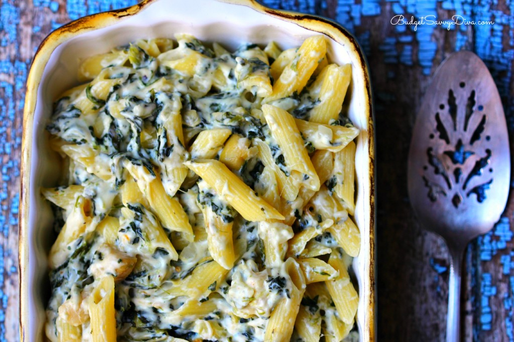 Cheesy Spinach and Artichoke Pasta Recipe