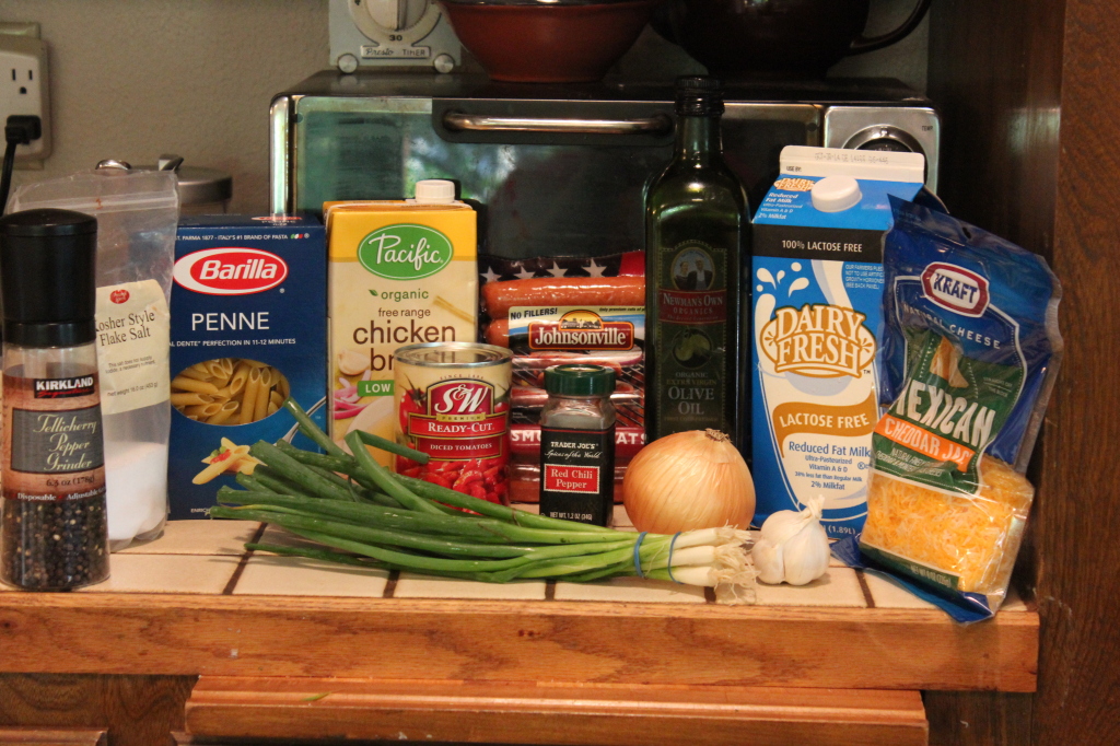 One Pan Cheesy Smoked Sausage & Pasta Recipe 