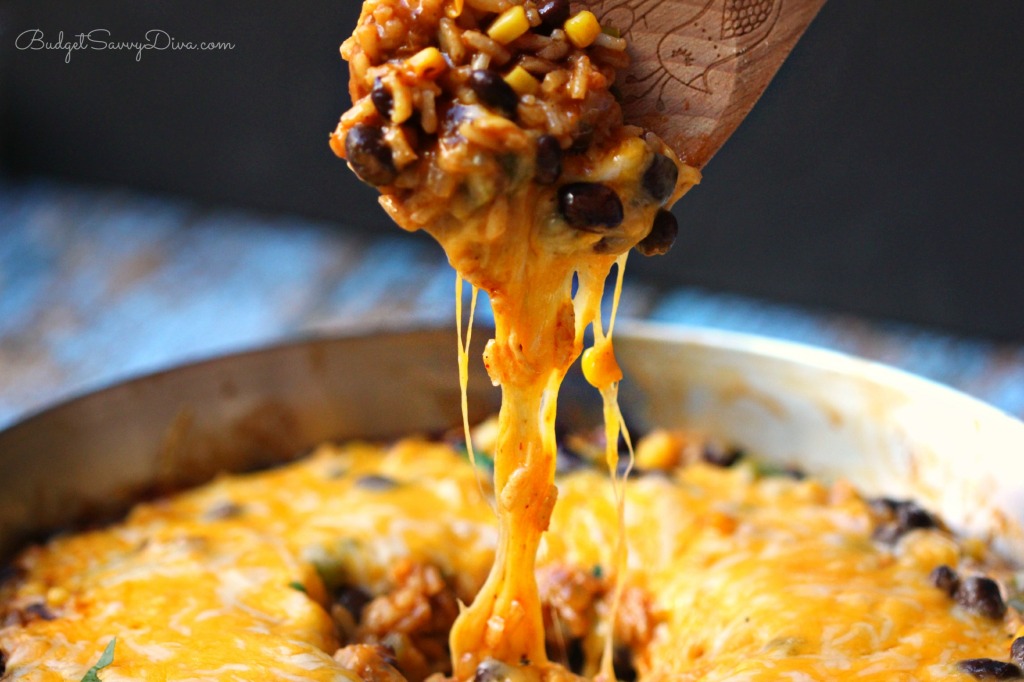 Cheesy Enchilada Rice Skillet Recipe 