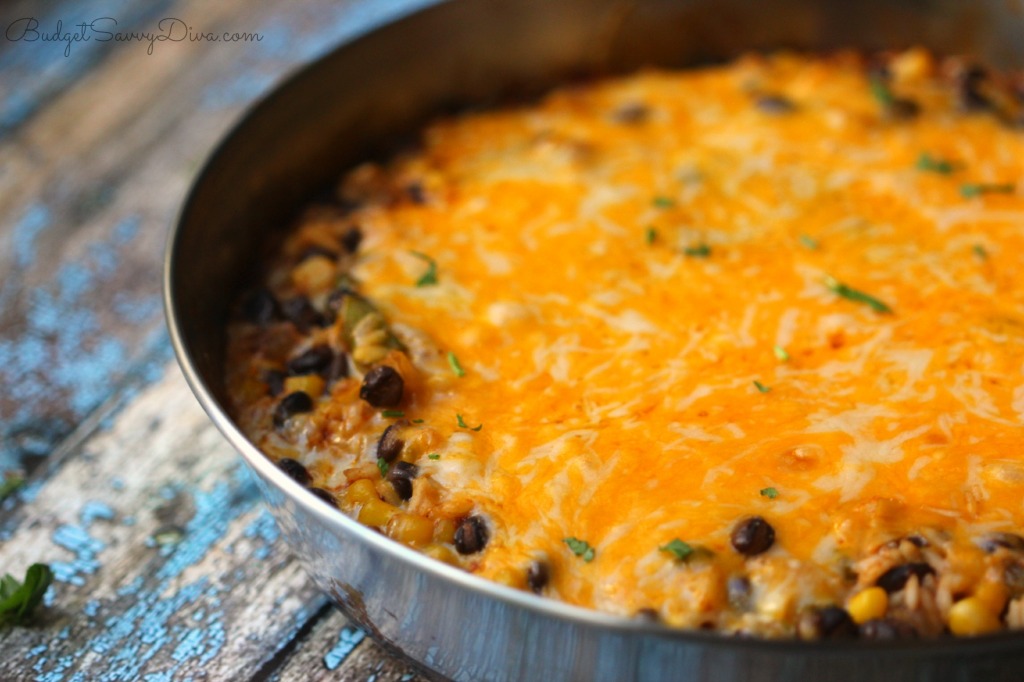 Cheesy Enchilada Rice Skillet Recipe 