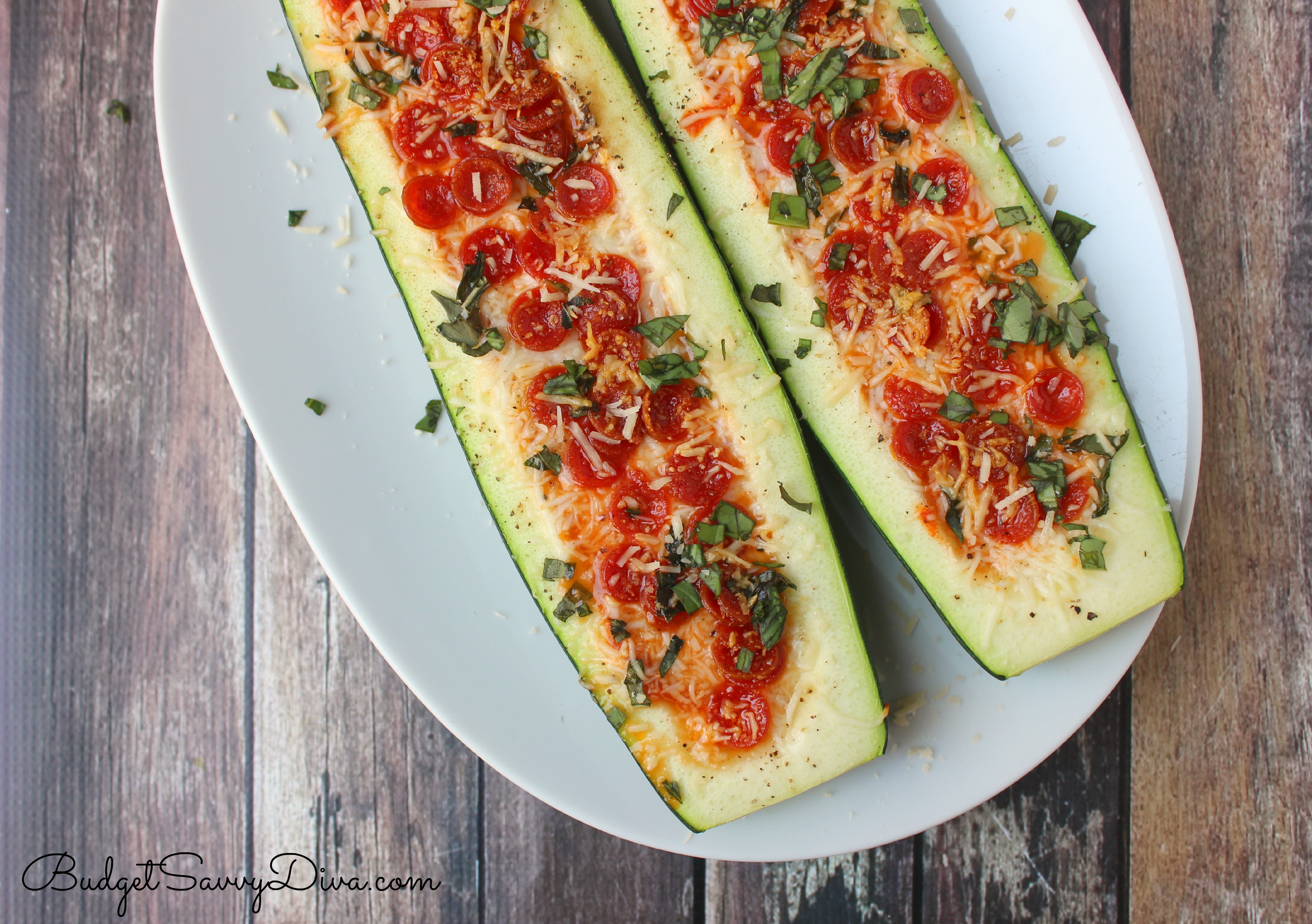 Zucchini Pizza Boats Recipe | Budget Savvy Diva