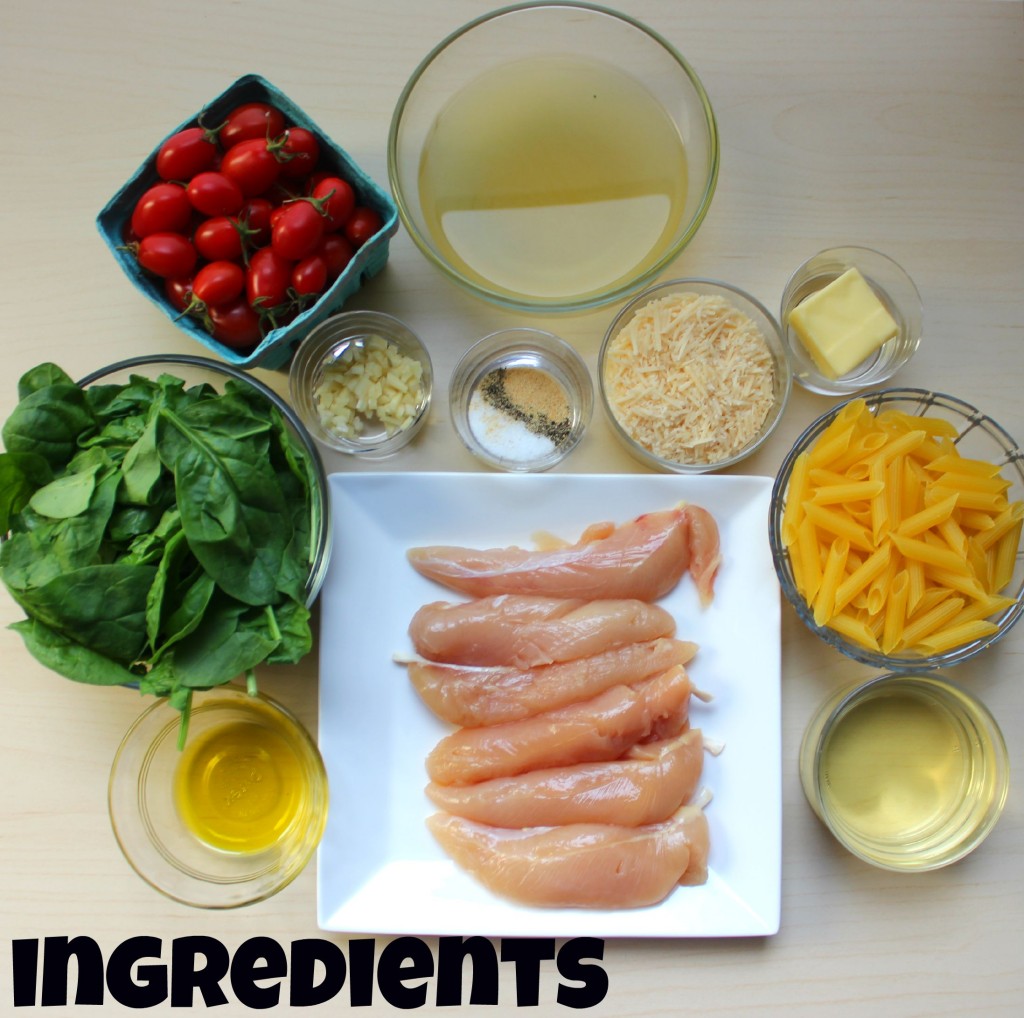 Chicken Florentine Pasta ingredients