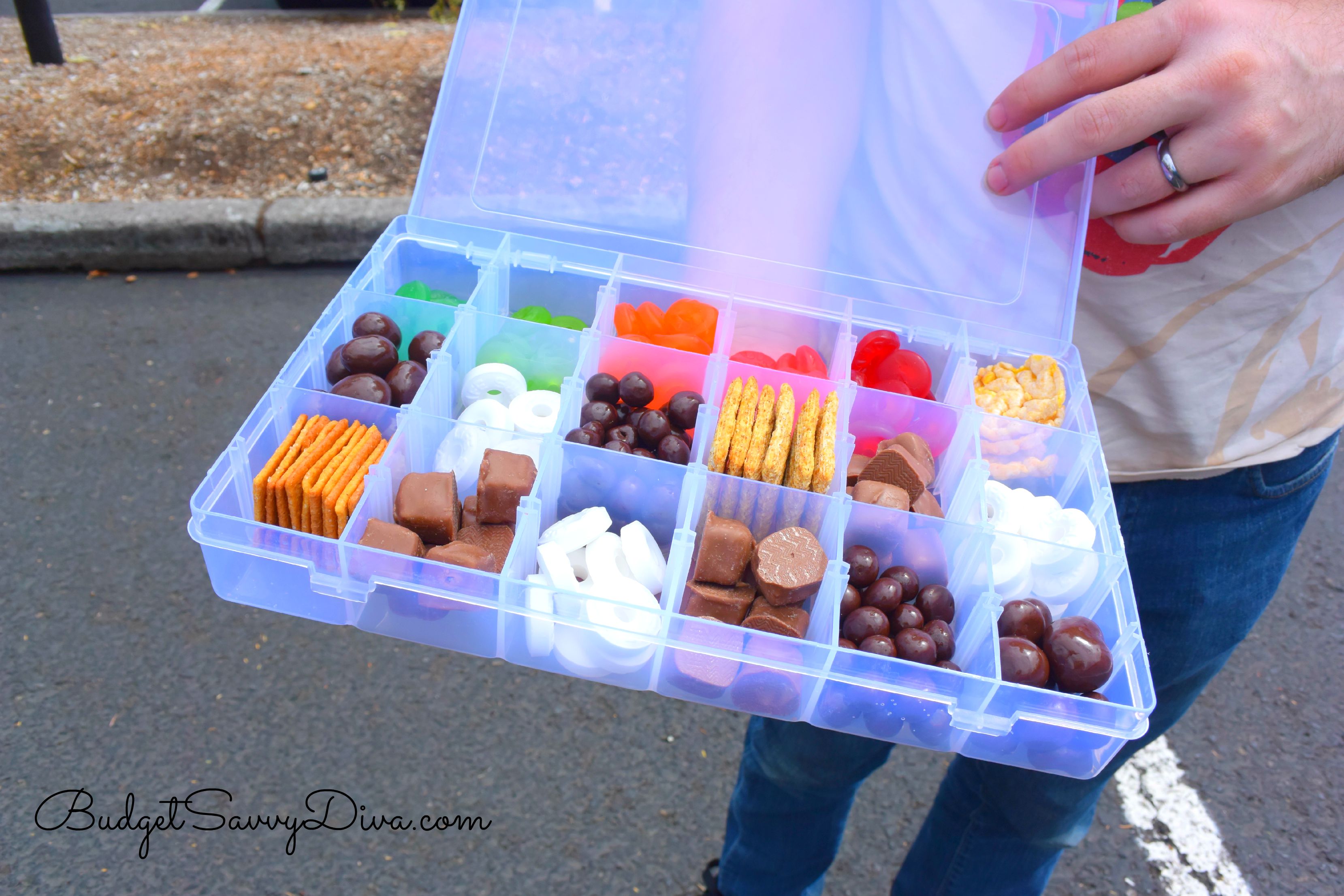 Road trip snack boxes for kids! (Used bead separator boxes) They were a  hit!!
