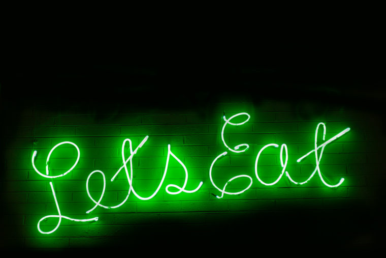 Let's Eat Neon Sign for a Restaurant