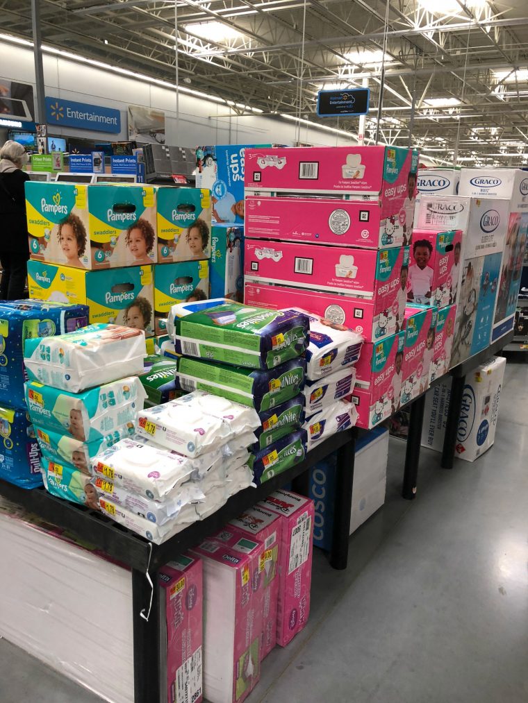 walmart diapers and wipes