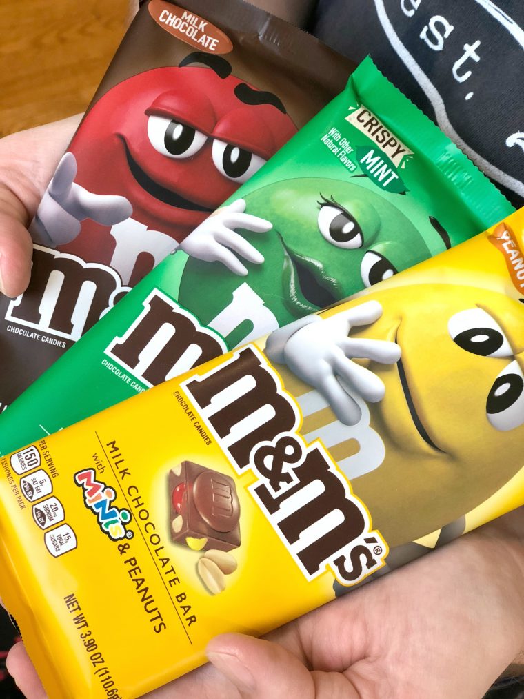 Save on M&M's Crispy Milk Chocolate Bar with Minis & Crisp Rice