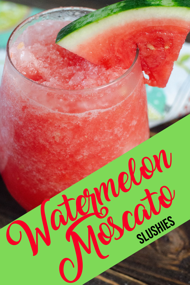 watermelon slushie cocktail with moscato