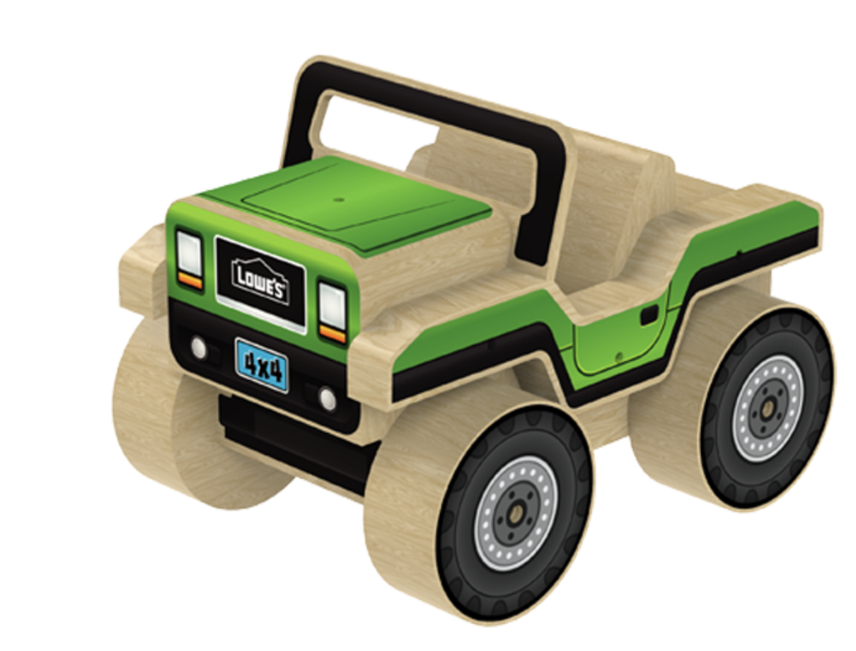 Free DIY Kids’ 4×4 Kit at Lowes Budget Savvy Diva