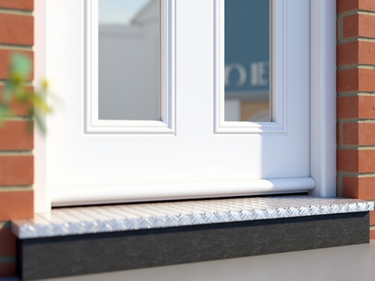 aluminium chequer plate door threshold