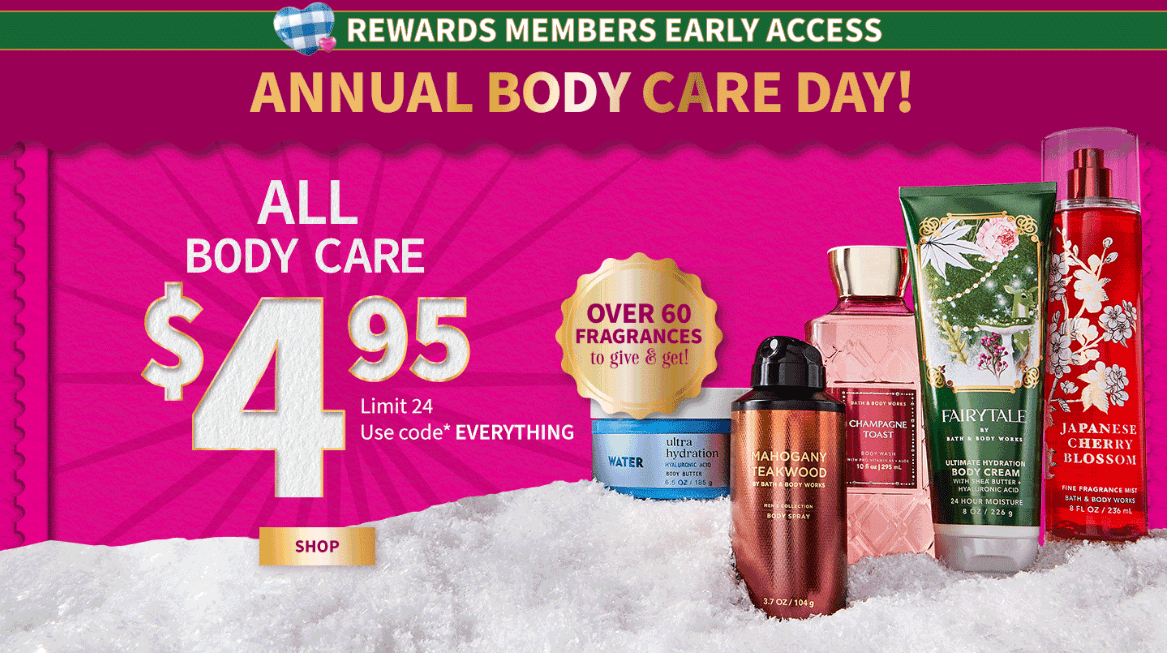 Bath & Body Works Annual Body Care Day - Body Washes, Body Butters